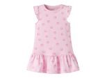 Minikleid NAME IT "NMFVIDA CAPSL DRESS", Mädchen, Gr. 110, N-Gr, rosa (pirouette aop:sea shells pink), Jersey, Obermaterial: 100% Baumwolle, bedruckt, normal normal, Rundhals, Flügelärmel Rüschen, Kleider Minikleid, mit Volants und im sommerlichen Alloverdruck