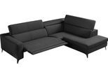 Ecksofa EGOITALIANO "Edith, Designsofa mit hohem Sitzkomfort, Breite 269cm, L-Form", schwarz, B:269cm H:96cm T:203cm, Leder »BULL« (echtes Rindsleder). Geschliffenes, pigmentiertes und behandeltes Rindsleder mit einer Dicke von 1, 3-1, 5 mm. Dieses Leder zeigt eine ziemlich weiche Hand mit einem halb undurchsichtigen Aussehen. Es handelt sich um ein geschütztes Leder. Eine leichte Deckschicht schü