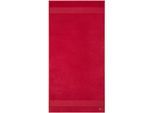 Duschtuch LACOSTE "LLECROCO", rot (rouge), B:70cm L:140cm, Frottier, Obermaterial: 100% Baumwolle, Handtücher, Duschtuch, mit Label-Applikationen