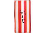 Strandtuch CAPELLI NEW YORK, rot, orange, B:80cm L:160cm, Frotteevelours, Obermaterial: 88% Polyester, 12% Polyamid, Handtücher, Strandtuch, Pflegeleicht, schnell trocknend, saugt Feuchtigkeit gut auf