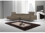 Ecksofa EGOITALIANO "Claudie, Designsofa mit extrakomfortablem Sitzkomfort, L-Form", grau (taupe), B:268cm H:97cm T:226cm, Luxus-Microfaser (100% Polyester) Leder »BULL« (echtes Rindsleder). Geschliffenes, pigmentiertes und behandeltes Rindsleder mit einer Dicke von 1, 3-1, 5 mm. Dieses Leder zeigt eine ziemlich weiche Hand mit einem halb undurchsichtigen Aussehen. Es handelt sich um ein geschützt