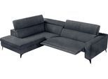 Ecksofa EGOITALIANO "Edith, Designsofa mit hohem Sitzkomfort, Breite 269cm, L-Form", grau (charcoal), B:269cm H:96cm T:203cm, Sofas, Ecksofa, inkl. elektrischer Relaxfunktion und manuell verstellbaren Kopfteilen