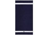 Duschtuch LACOSTE "LCASUAL", marine, B:70cm L:140cm, Frottier, Obermaterial: 100% Baumwolle, Handtücher, Duschtuch, mit Label-Applikationen und Bordüre