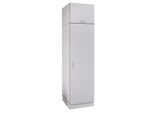 VCM Mehrzweck-Wäscheschrank , schmaler Stauraumschrank mit 4 Fächern & 2 Drehtüren, Maße Haushaltsregal H. 200 x B. 50 x T. 60 cm, Küchenschrank Rislo BD XXL
