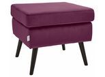 Hocker HOME AFFAIRE "Salla", lila (aubergine), B:58cm H:49cm T:58cm, Samtcord (92% Polyester 8% Polyamid);Struktur (100% Polyester);Struktur Hahnentritt (100% Polyester);Struktur fein (100% POlyester);Samtoptik (100% Polyester);Fellimitat (100%Polyester), Hocker, Hocker, Bezug auch in Luxus-Microfaser in Teddyfelloptik