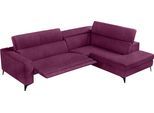 Ecksofa EGOITALIANO "Edith, Designsofa mit hohem Sitzkomfort, Breite 269cm, L-Form", pink (fuchsia), B:269cm H:96cm T:203cm, Sofas, Ecksofa, inkl. elektrischer Relaxfunktion und manuell verstellbaren Kopfteilen
