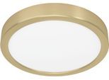 EGLO Deckenleuchte "FUEVA 5 Deckenlampe, geringe Aufbauhöhe, 17 Watt, Rund", grau (messingfarben), Ø 21cm H: 2,8cm, 1 Stk., Leuchten, Aufbauleuchte, Badezimmer, Bad-Deckenlampe, modern, 28x2,1cm, Deckenleuchte
