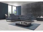 Ecksofa EGOITALIANO "Queenie, extravagantes Sofa mit erstklassigem Sitzkomfort, L-Form", grau (charcoal), B:284cm H:95cm T:108cm, Luxus-Microfaser (100% Polyester) Leder »BULL« (echtes Rindsleder). Geschliffenes, pigmentiertes und behandeltes Rindsleder mit einer Dicke von 1, 3-1, 5 mm. Dieses Leder zeigt eine ziemlich weiche Hand mit einem halb undurchsichtigen Aussehen. Es handelt sich um ein ge