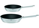 Pfannen-Set RÖSLE "ELEGANCE Keramik ProCera", silber (schwarz, silberfarben), Pfannen, Pfannen-Set, Ø 20/28 cm, spülmaschinengeeignet, Induktion
