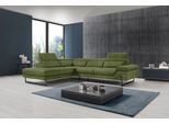 Ecksofa EGOITALIANO "Queenie, extravagantes Sofa mit erstklassigem Sitzkomfort, L-Form", grün (kiwi), B:284cm H:95cm T:108cm, Luxus-Microfaser (100% Polyester) Leder »BULL« (echtes Rindsleder). Geschliffenes, pigmentiertes und behandeltes Rindsleder mit einer Dicke von 1, 3-1, 5 mm. Dieses Leder zeigt eine ziemlich weiche Hand mit einem halb undurchsichtigen Aussehen. Es handelt sich um ein geschü