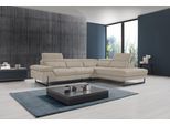 Ecksofa EGOITALIANO "Queenie, extravagantes Sofa mit erstklassigem Sitzkomfort, L-Form", grau (opal grau), B:284cm H:95cm T:108cm, Luxus-Microfaser (100% Polyester) Leder »BULL« (echtes Rindsleder). Geschliffenes, pigmentiertes und behandeltes Rindsleder mit einer Dicke von 1, 3-1, 5 mm. Dieses Leder zeigt eine ziemlich weiche Hand mit einem halb undurchsichtigen Aussehen. Es handelt sich um ein g