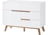 Kommode MCA FURNITURE "Cervo", weiß (weiß matt), B:97cm H:76cm T:40cm, MDF, Sideboards, Kommode, Breite ca. 97 cm