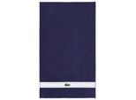 Handtuch LACOSTE "LCASUAL", marine, B:55cm L:100cm, Frottier, Obermaterial: 100% Baumwolle, Handtücher, Handtuch, mit Label-Applikationen und Bordüre