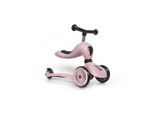 Scoot and Ride 2In1-Kinderscooter Highwaykick 1, Rosa, Metall, Kunststoff, 24x37x55 cm, höhenverstellbarer Lenker, weicher Sitz, Anti-Überschlag-Vorrichtung, Outdoor Spielzeug, Kinderfahrzeuge, Scooter & Cityroller