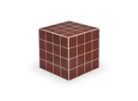 Mid.you Beistelltisch, Dunkelrot, Glas, Holzwerkstoff, quadratisch, 41x41x41 cm, Wohnzimmer, Wohnzimmertische, Beistelltische, Glas-Beistelltische