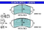 ATE Bremsensatz, Scheibenbremse Bremsensatz-Vorderachse Standard Disc / Ceramic sg000006ah Vorderachse belüftet 283mm 26mm für Citroën Peugeot