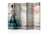 artgeist , Mehrfarbig , Holz, Textil , Kiefer , massiv , Abstraktes , 225x173x3 cm , Motiv auf Vorder- und Rückseite , Kleinmöbel, Paravents