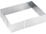 Backrahmen GEFU "UNO", silber, B:19,5cm H:8,5cm L:24cm, Edelstahl 18/10, Speiseringe, Backrahmen, besonders hoher Backrahmen