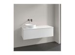 Villeroy und Boch Antao Waschtisch-Unterschrank K33050MT 120x36x50cm, Hahnloch, Waschbeckenplattenfarbe Lack, white matt lacquer