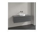 Villeroy und Boch Antao Waschtisch-Unterschrank K21150GK 120x36x50cm, Hahnloch, Waschbeckenplattenfarbe Lack, anthracite matt lacquer