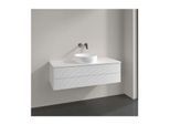 Villeroy und Boch Antao Waschtisch-Unterschrank K21150GF 120x36x50cm, Hahnloch, Waschbeckenplattenfarbe Lack, glossy white lacquer