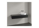 Villeroy und Boch Antao Waschtisch-Unterschrank K12050PD 120x19x50cm, Hahnloch, Waschbeckenplattenfarbe Lack, black matt lacquer