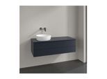 Villeroy und Boch Antao Waschtisch-Unterschrank K22150HG 120x36x50cm, Hahnloch, Waschbeckenplattenfarbe Lack, midnight blue matt lacquer