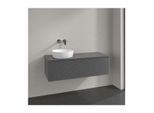 Villeroy und Boch Antao Waschtisch-Unterschrank K33150GK 120x36x50cm, Hahnloch, Waschbeckenplattenfarbe Lack, anthracite matt lacquer