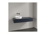 Villeroy und Boch Antao Waschtisch-Unterschrank K11050HG 120x19x50cm, Hahnloch, Waschbeckenplattenfarbe Lack, midnight blue matt lacquer
