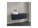 Villeroy und Boch Antao Waschtisch-Unterschrank K22050HG 120x36x50cm, Hahnloch, Waschbeckenplattenfarbe Lack, midnight blue matt lacquer