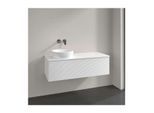 Villeroy und Boch Antao Waschtisch-Unterschrank K33150MT 120x36x50cm, Hahnloch, Waschbeckenplattenfarbe Lack, white matt lacquer