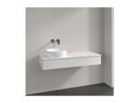 Villeroy und Boch Antao Waschtisch-Unterschrank K11150GF 120x19x50cm, Hahnloch, Waschbeckenplattenfarbe Lack, glossy white lacquer