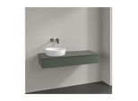 Villeroy und Boch Antao Waschtisch-Unterschrank K11050HL 120x19x50cm, Hahnloch, Waschbeckenplattenfarbe Lack, leaf green matt lacquer