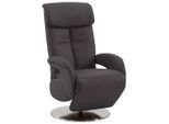 Cantus Relaxsessel, Anthrazit, Metall, Echtleder, Color-Finish-Leder, 70x114x80 cm, Goldenes M, Fußauswahl, Lederauswahl, Stoffauswahl, Wohnzimmer, Sessel, Relaxsessel
