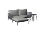 Ambia Garden Loungegarnitur, Anthrazit, Grau, Metall, Textil, Füllung: Polyester,Schaumstoff, L-Form, einzeln stellbar, 186x173.5 cm, UV-beständig, Loungemöbel, Gartenlounge-Sets