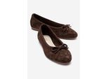 Nopos Leder Cap-Toe Ballerina