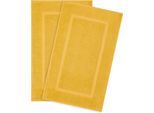 Badematte HAMMETEX "Hotelmatte, Duschvorleger", gelb (senf), H:5mm, Baumwolle, Badematten, Badematte, 2-teiliges Set, einfarbig, 100% Baumwolle