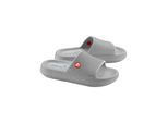 Sandale SCHUZZ "Claquette", Damen, Gr. 41, grau (hellgrau), Obermaterial: 100% Gummi rubber., Schuhe Sandale
