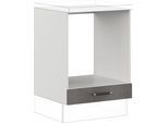 Herdumbauschrank IMPULS KÜCHEN "Prag", Breite/Höhe: 60/72,3 cm, mit Soft-Close", grau (beton, optik schiefer dunkelgrau), B:60cm H:72,3cm T:57,6cm, Dekorfolie, Holzwerkstoff, Schränke, Herdumbauschrank, vormontiert, mit zusätzlichem Schubkasten