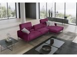 Ecksofa EGOITALIANO "Masu, Design trifft sensationellen Sitzkomfort, Breite 277cm, L-Form", pink (fuchsia), B:277cm H:95cm T:157cm, Sofas, Ecksofa, inkl. 2 Kissenrollen, Rückenelemente manuell verstellbar, Metallfüße