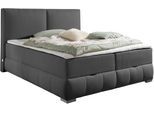 Boxbett OTTO HOME "Wehma mit Kopfteil inkl. Bettkasten", grau (anthrazit), B:190cm L:213cm, Komplettbetten, Boxbett, in H2, H3 & H4 wählbar, inklusive Topper