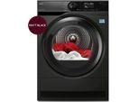AEG Wärmepumpentrockner "TR7TS75690", Energieeffizienz: C, schwarz (silberfarben), B:59,6cm H:85cm T:63,6cm, Trockner, SensiDry Wärmepumpentrockner weniger Energieverbrauch in Matt Schwarz, Wärmepumpentrockner