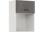 Klapphängeschrank IMPULS KÜCHEN "Prag", in vier Breiten, Höhe: 72,3 cm", grau (beton, optik schiefer dunkelgrau), B:50cm H:72,3cm T:34,2cm, Dekorfolie, Holzwerkstoff, Schränke, Klapphängeschrank, vormontiert, mit Klapptür und offener Nische