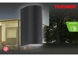 LED Außen-Wandleuchte TELEFUNKEN "CARPI", schwarz (weiß, neutral), Leuchten, LED Außen-Wandleuchte