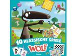 Spielesammlung AUZOU "10 Klassische Spiele mit Wolf", bunt, Spiele, Kinder, Spielesammlung