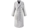 Bademantel LACOSTE "LRENE" Gr. XL, gris, XL, Baumwolle, Hausmäntel, Bademantel, mit Logostickerei Lacoste Krokodil