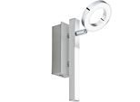EGLO LED Wandleuchte "CARDILLIO 1 Deckenlampe, Chrom, 1 flammig, schwenkbare Lampenköpfe", silber (silberfarben), 2, H: 22,5cm, Leuchten, Spot, warmweißes Licht, Wohnzimmer, Esszimmer, Küche, Flur, 22,5x6,5cm, LED Wandleuchte