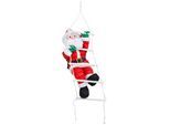 LED Dekofigur BONETTI "Weihnachtsmann kletternd mit Leiter", bunt, H:110cm, Leuchten, LED Dekofigur, mit 30 bunten LEDs, Weihnachtsdeko aussen