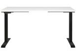 Schreibtisch GERMANIA "Jet", schwarz-weiß (weiß, schwarz, schwarz, weiß), B:140cm H:72cm T:80cm, Tische, Schreibtisch, moderne Farbvariationen, Breite 120/140/160/180 cm, Made in Germany