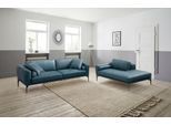 Polstergarnitur EGOITALIANO "Masu, Design trifft sensationellen Sitzkomfort", blau (ozeanblau), H:95cm T:97cm, Leder »BULL« (echtes Rindsleder). Geschliffenes, pigmentiertes und behandeltes Rindsleder mit einer Dicke von 1, 3-1, 5 mm. Dieses Leder zeigt eine ziemlich weiche Hand mit einem halb undurchsichtigen Aussehen. Es handelt sich um ein geschütztes Leder. Eine leichte Deckschicht schützt sie